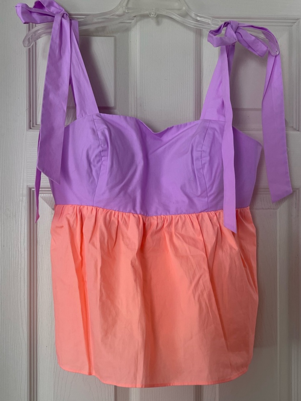 Lilly Pulitzer Anlee Poplin Color Block Top Size 4 Purple Iris PB Bellini